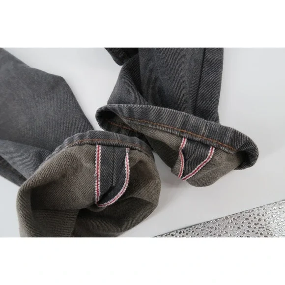 Naked & Famous Weird Guy Hunter Stretch Selvedge Denim Jeans Mens 32 Red Lined - Picture 8 of 13